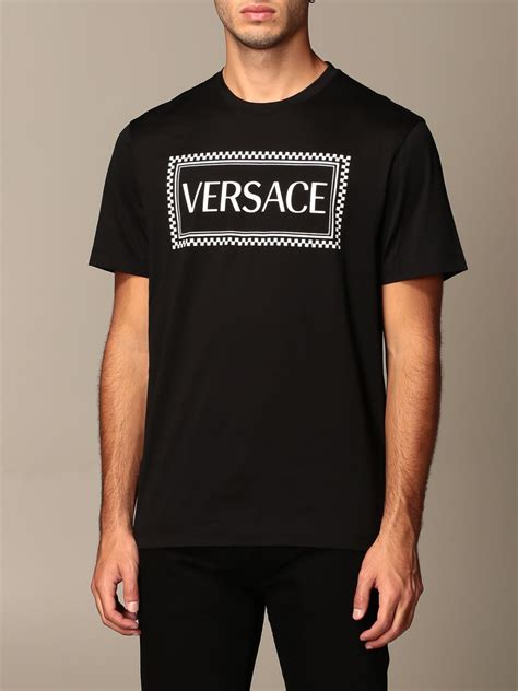 versace t shirt zwart|versace tee shirts for men.